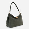 Monica - σουέτ τσάντα ώμου πράσινη