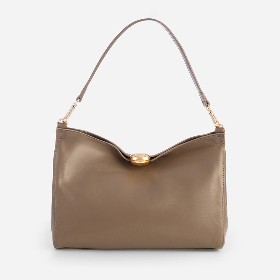 Monica - τσάντα ώμου σε γκριζωπό μπεζ